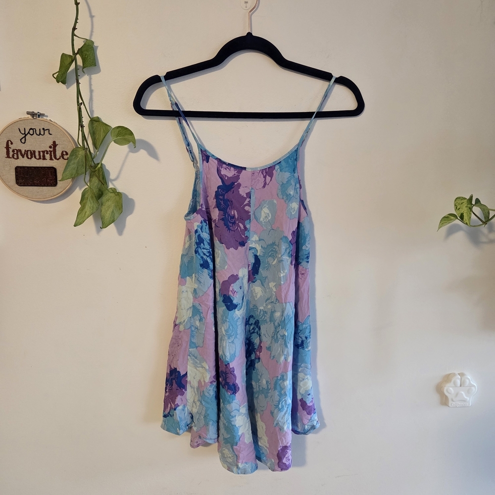 MINKPINK Vibrant Floral Dress in Blue and Purple
